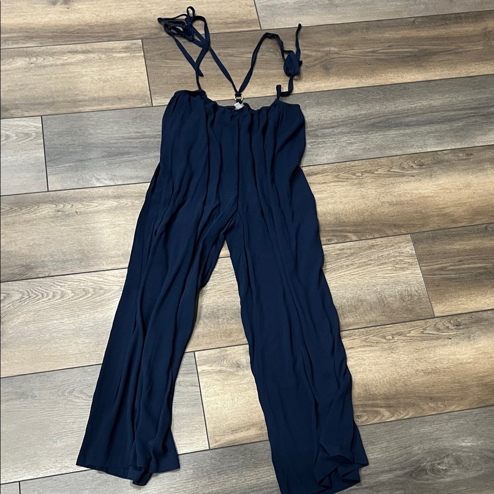 Over Bathing Suit Navy Blue Jumpsuit